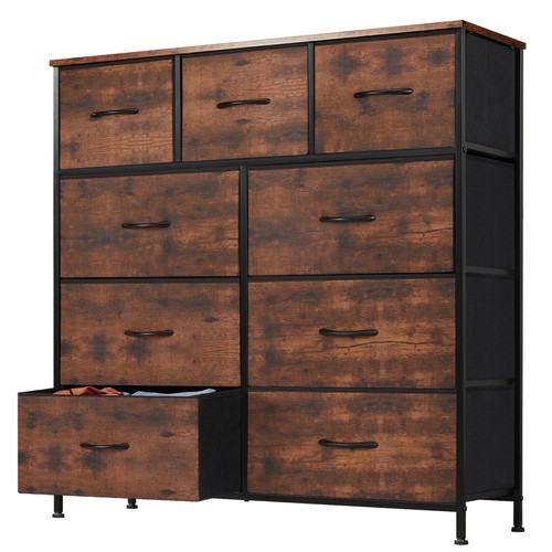 Spacious drawer dresser for - 9-drawer,